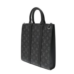 Louis Vuitton Tote Plat Eclipse Sac Black Bag Gray Monogram Canvas Cross